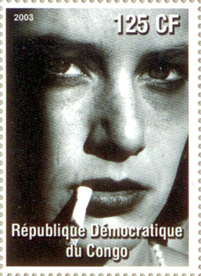 Helmut Newton Debra Winger Congo stamp sheet Briefmarken